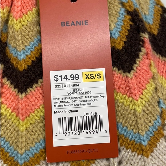 Missoni Girls knit beanie XS S 4 5 6 gold shimmer - Picture 2 of 3